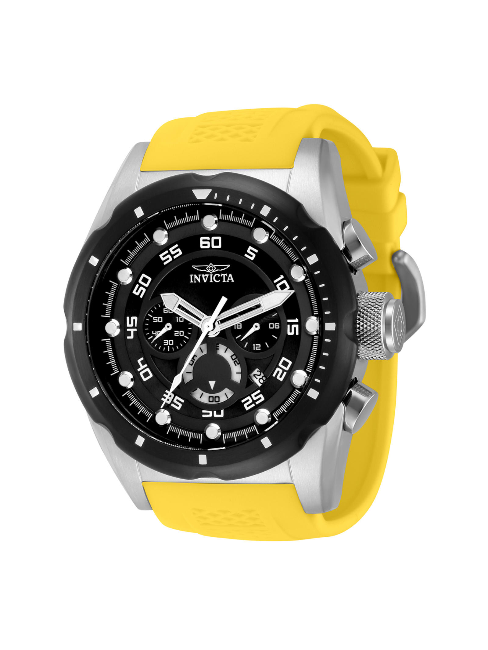Invicta Speedway Mens Watch W Mother Of Pearl Dial  50mm Yellow 41559